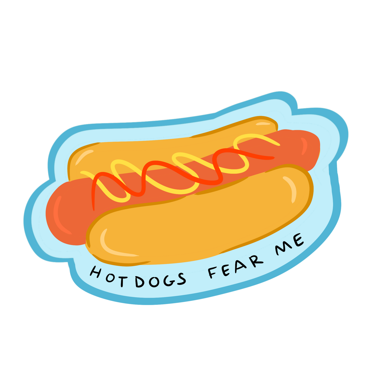 Hotdogs Fear Me Sticker