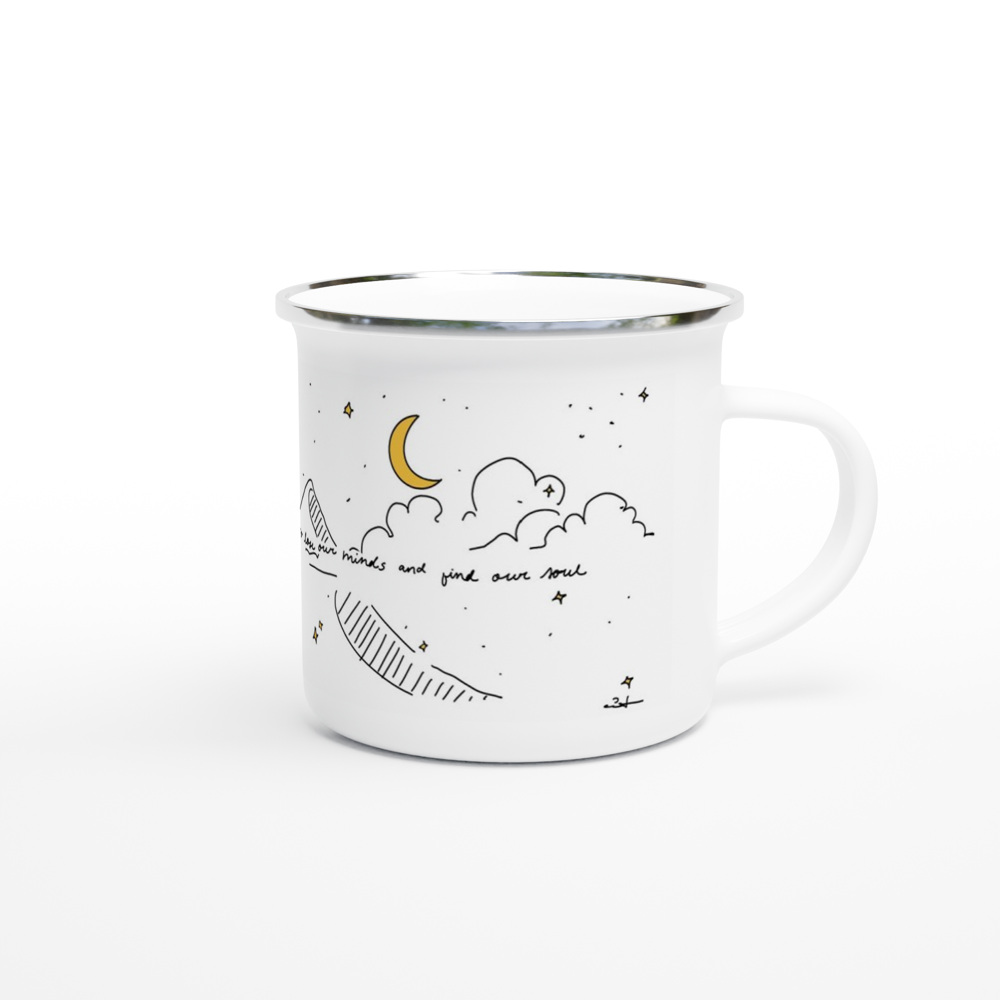 “Into the mountains” 12oz Enamel Mug