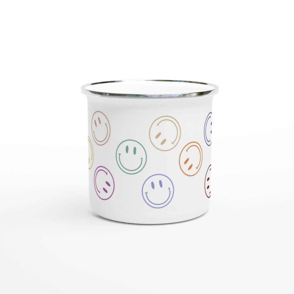Smile 12oz Enamel Mug