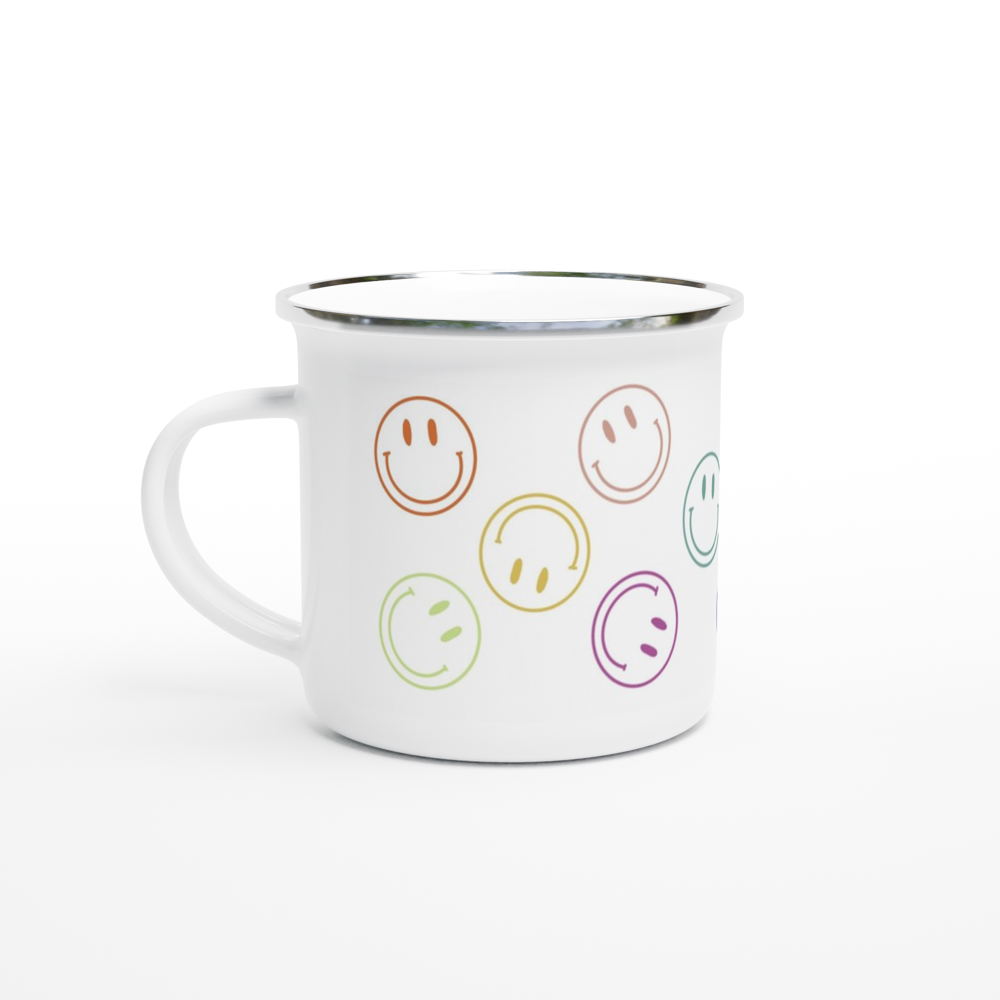 Smile 12oz Enamel Mug