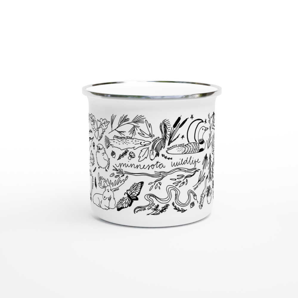 Minnesota wildlife 12oz Enamel Mug