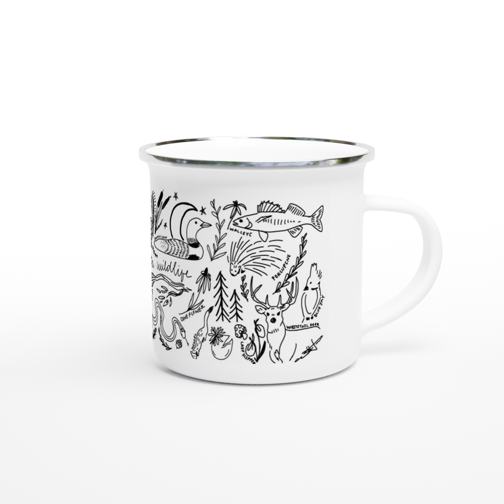 Minnesota wildlife 12oz Enamel Mug