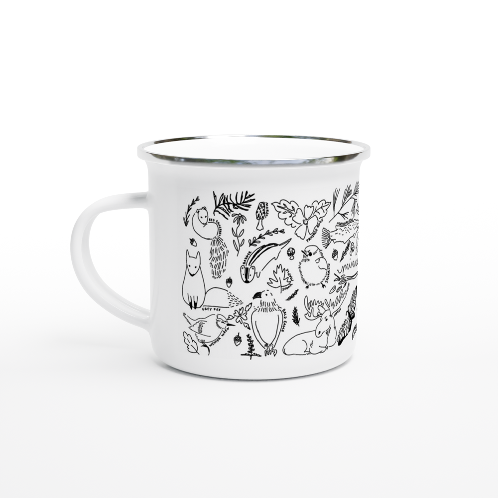 Minnesota wildlife 12oz Enamel Mug