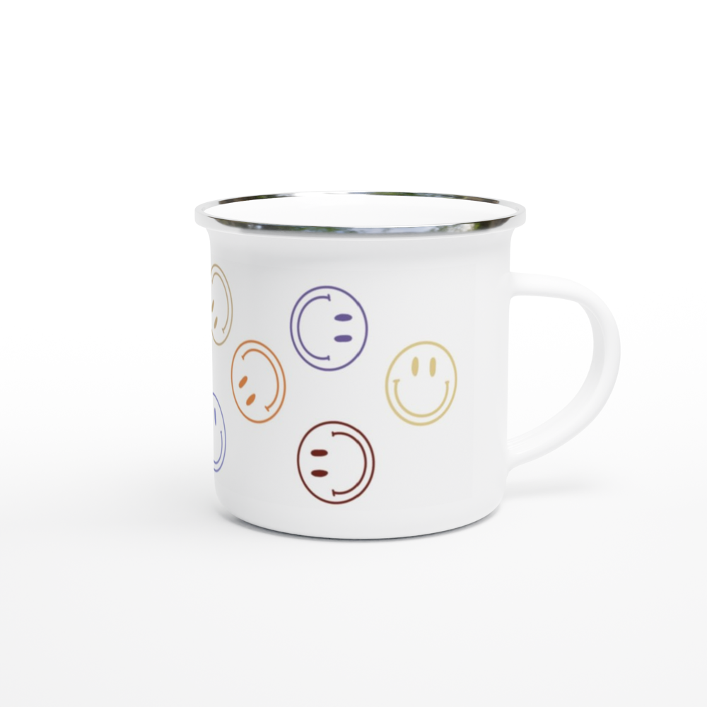 Smile 12oz Enamel Mug
