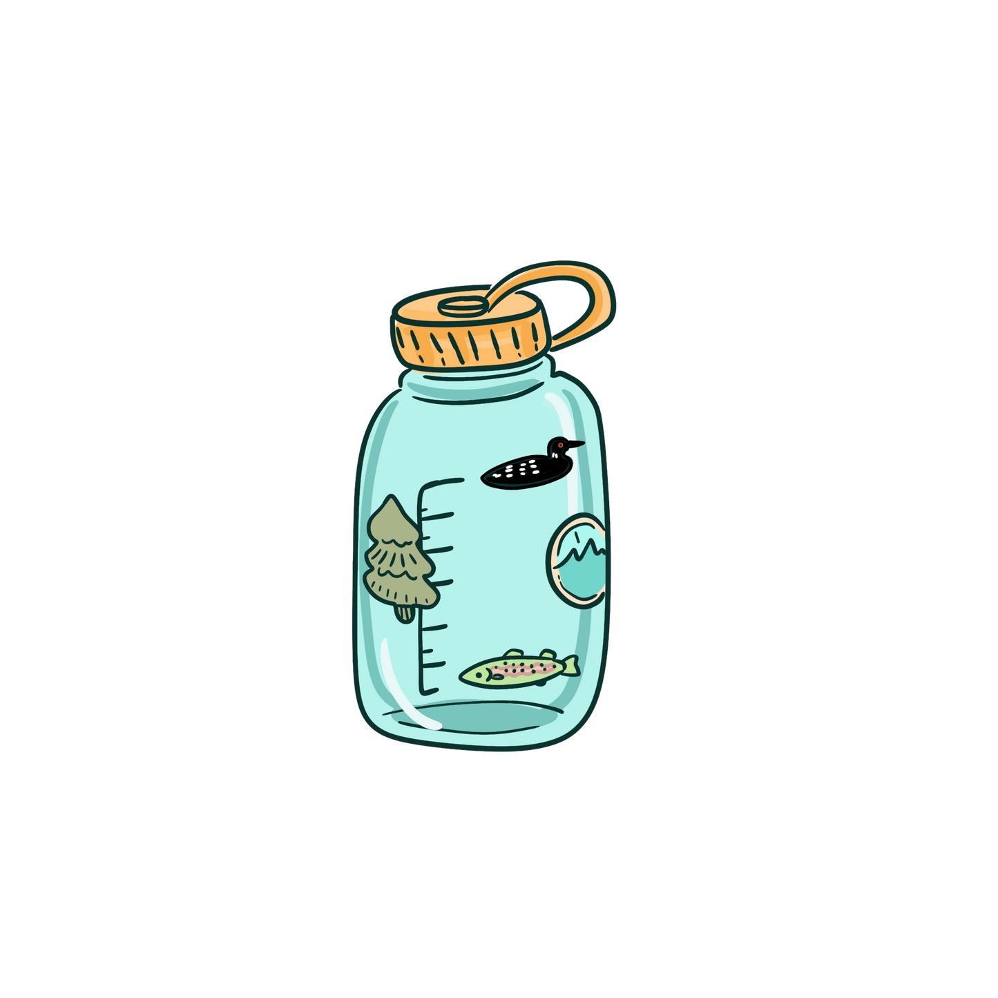 "Mini Drink" Water Bottle Sticker