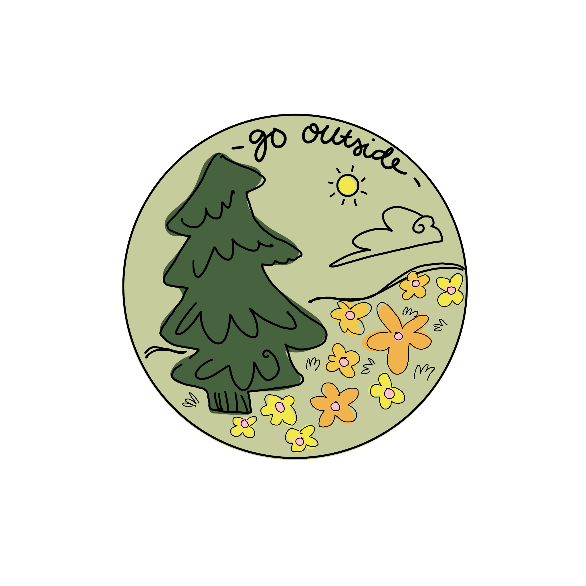 Go Outside sticker – Ivory & Sage